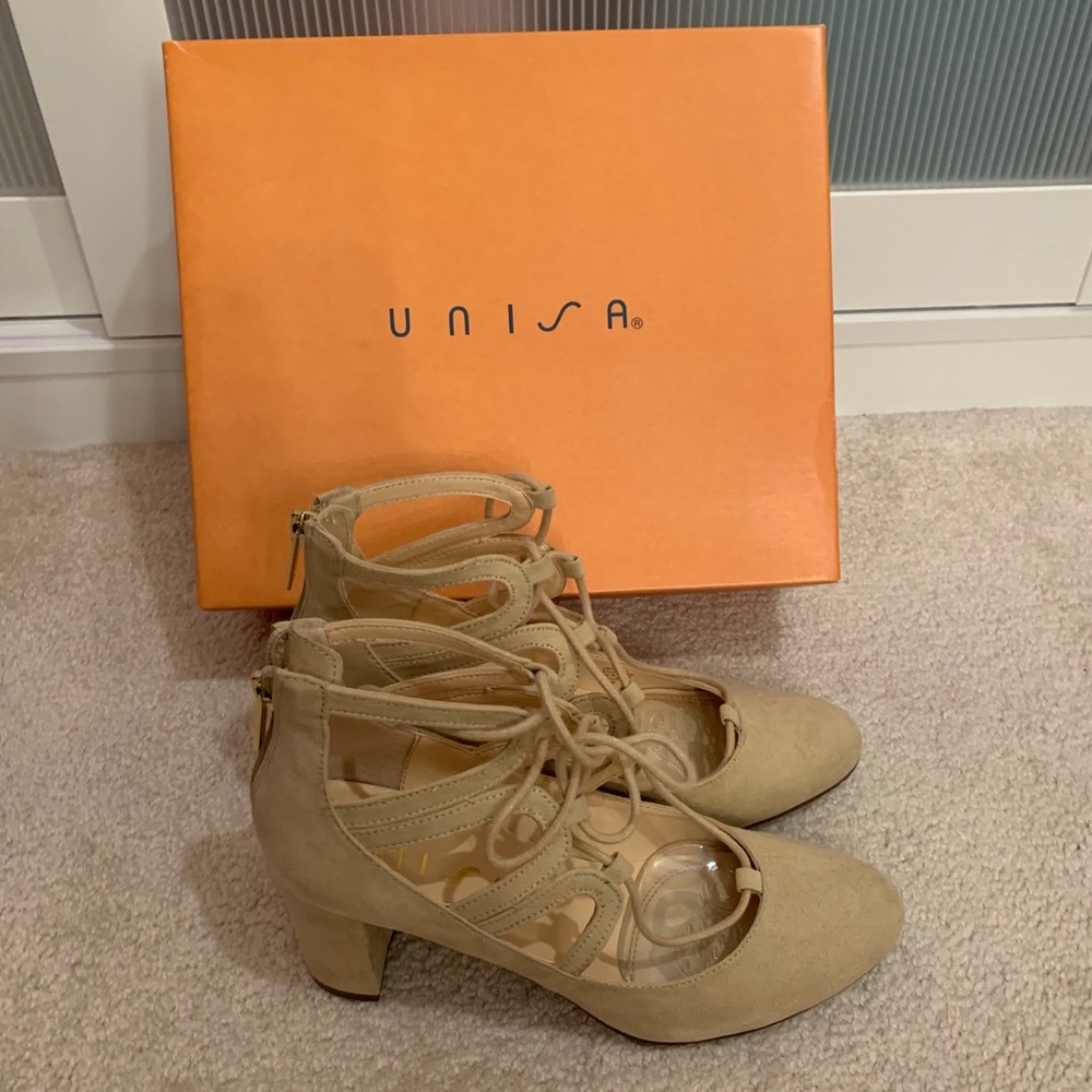 UNISA Light Natural Fabric Heels